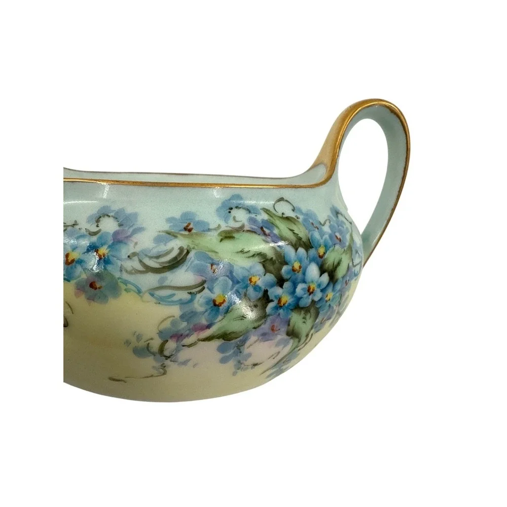 Hand-Painted‎ Bavarian Porcelain Cream, Sugar, Salt and Pepper